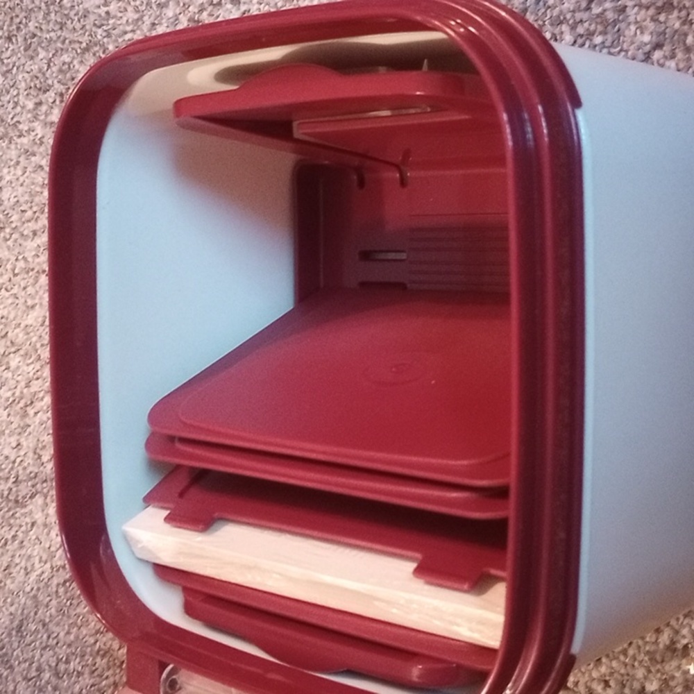 Plastic Recipe Box, Tupperware Recipe Holder Vintage Tupperware